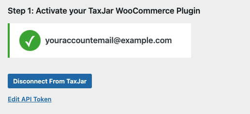 WooCommerce Account Connected