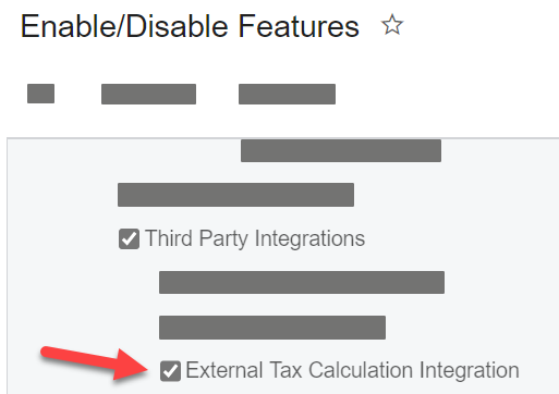Enable External Tax Calculation