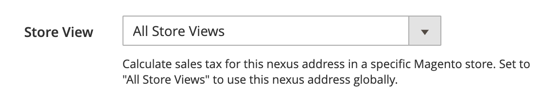 Magento TaxJar Nexus Address Store View