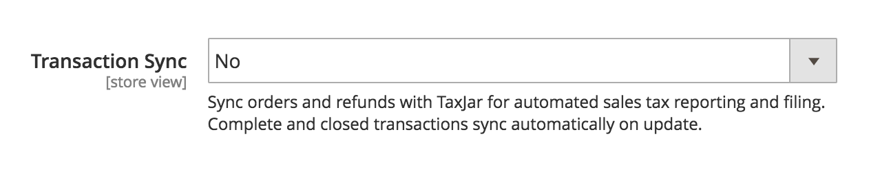 Magento TaxJar Transaction Sync