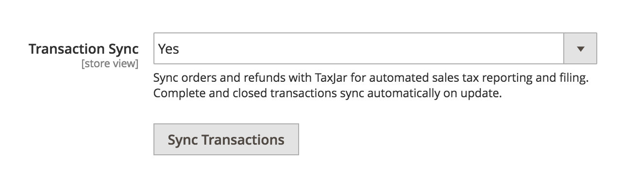 Magento TaxJar Backfill Button